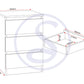 Malvern 3 Drawer Bedside - URBAN SNOW