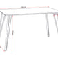 Marlow Dining Table - White Marble Effect/Black