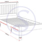 Monaco 3' Bed Low Foot End - White