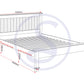 Monaco 4' Bed Low Foot End - White