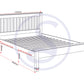 Monaco 4'6" Bed Low Foot End - Antique Pine