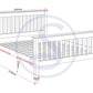 Monaco 5' Bed High Foot End - White