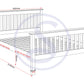 Monaco 5' Bed High Foot End - Distressed Waxed Pine