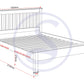 Monaco 5' Bed Low Foot End - White