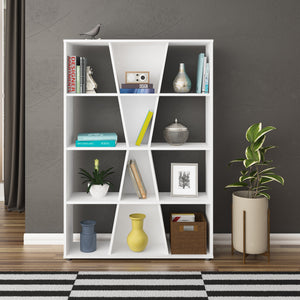 Naples Medium Bookcase - WHITE