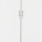 Nevada 2 Door 1 Drawer Wardrobe - WHITE GLOSS
