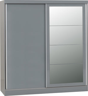 Nevada 2 Door Sliding Wardrobe - GREY GLOSS