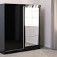 Nevada 2 Door Sliding Wardrobe - Black Gloss