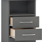 Nevada 2 Drawer Bedside - 3D Effect Grey