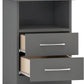 Nevada 2 Drawer Bedside - 3D EFFECT GREY