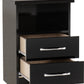 Nevada 2 Drawer Bedside - Black Gloss