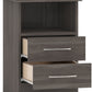 Nevada 2 Drawer Bedside - Black Wood Grain