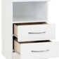 Nevada 2 Drawer Bedside - White Gloss