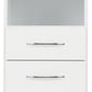 Nevada 2 Drawer Bedside - White Gloss