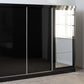 Nevada 3 Door Sliding Wardrobe - Black Gloss