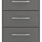 Nevada 3 Drawer Bedside - 3D EFFECT GREY