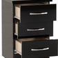 Nevada 3 Drawer Bedside - Black Gloss
