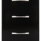 Nevada 3 Drawer Bedside - Black Gloss