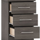 Nevada 3 Drawer Bedside - Black Wood Grain