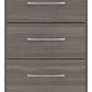 Nevada 3 Drawer Bedside - Black Wood Grain