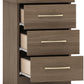 Nevada 3 Drawer Bedside - Rustic Oak Effect