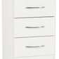 Nevada 3 Drawer Bedside - White Gloss