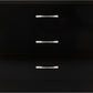 Nevada 3 Drawer Chest - Black Gloss