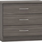 Nevada 3 Drawer Chest - Black Wood Grain