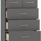 Nevada 3+2 Drawer Chest - 3D Effect Grey