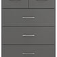Nevada 3+2 Drawer Chest - 3D Effect Grey