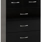 Nevada 3+2 Drawer Chest - Black Gloss