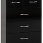 Nevada 3+2 Drawer Chest - BLACK GLOSS