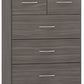 Nevada 3+2 Drawer Chest - BLACK WOOD GRAIN