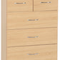 Nevada 3+2 Drawer Chest - Sonoma Oak Effect