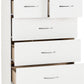 Nevada 3+2 Drawer Chest - White Gloss