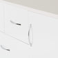 Nevada 5 Drawer Low Wardrobe - White Gloss