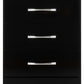 Nevada 5 Drawer Narrow Chest - Black Gloss