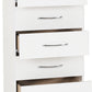 Nevada 5 Drawer Narrow Chest - White Gloss