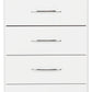 Nevada 5 Drawer Narrow Chest - White Gloss