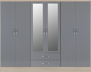 NEVADA-6-DOOR-2-DRAWER-WARDROBE-GREY-GLOSSLIGHT-OAK-EFFECT-VENEER-100-101-109-02-scaled.jpg