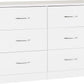 Nevada 6 Drawer Chest - WHITE GLOSS