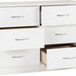 Nevada 6 Drawer Chest - White Gloss