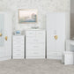 Nevada 3 Drawer Bedside - WHITE GLOSS