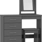 Nevada 4 Drawer Dressing Table Set - 3D Effect Grey