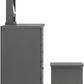Nevada 4 Drawer Dressing Table Set - 3D Effect Grey