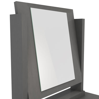 Nevada 4 Drawer Dressing Table Set - 3D EFFECT GREY