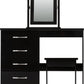 Nevada 4 Drawer Dressing Table Set - Black Gloss