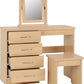 Nevada 4 Drawer Dressing Table Set - Sonoma Oak Effect