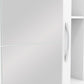 Nevada Mirrored Open Shelf Wardrobe - White Gloss