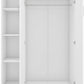 Nevada Petite Open Shelf Wardrobe - White Gloss